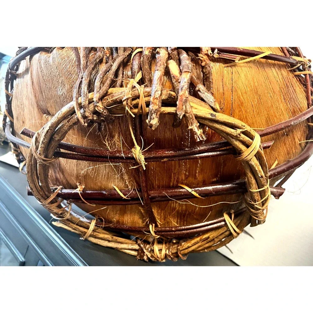 Vtg SUN SPIRIT Baskets Handmade Native Inspired Southwest Decor X-LARGE Feathers